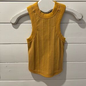 Yellow Ribbed Sleeveless Top - BDG Urban Outfitters (Size S)